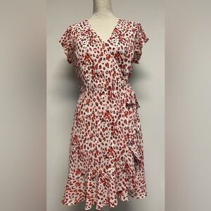 Banana Republic Wrap Flutter Sleeve Dress Size 6